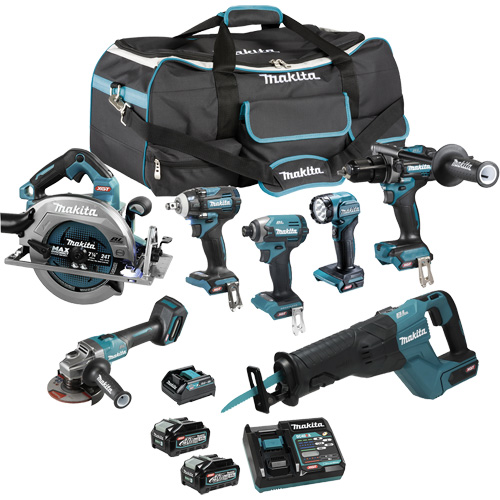 XGT Brushless 7-Tool Combo Kit, Lithium-Ion, 40 V Southpoint Industrial Supply