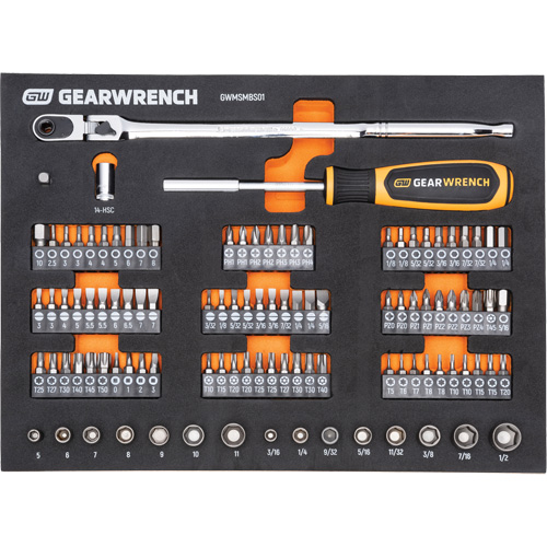 Mechanics Tool Set in Modular Foam Trays with Storage Unit, 194 Pieces Southpoint Industrial Supply