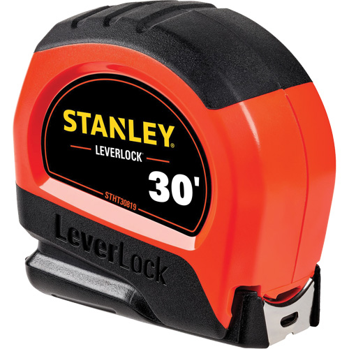 High-Visibility LEVERLOCK&reg; Tape Measure, 30', Imperial Graduations Southpoint Industrial Supply