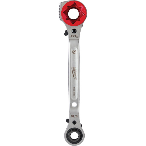 Lineman's 5-in-1 Ratcheting Wrench with Milled Strike Face, 3/4"/1"/1-1/8" Drive, Ergonomic Handle Southpoint Industrial Supply