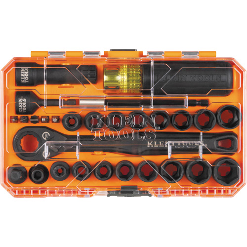 KNECT Essential Pass Through Impact Socket Set, 28 Pcs, Impact, 3/8" Drive Size Southpoint Industrial Supply