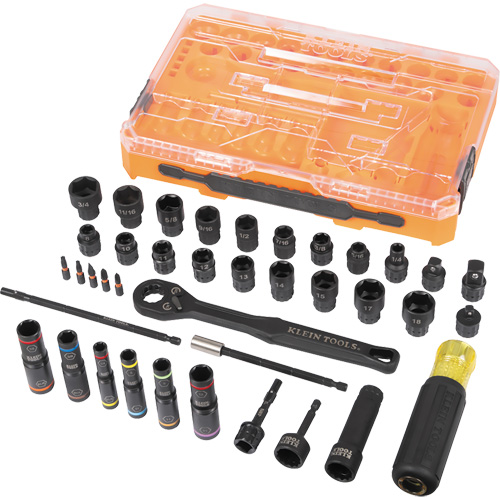 KNECT Complete Impact Pass Through & Flip Socket Set, 39 Pcs, Impact Southpoint Industrial Supply