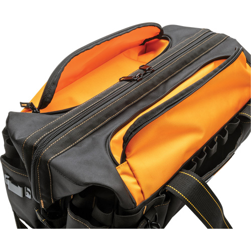 Professional 20" Tool Bag, Nylon, 33 Pockets, Black/Orange Southpoint Industrial Supply