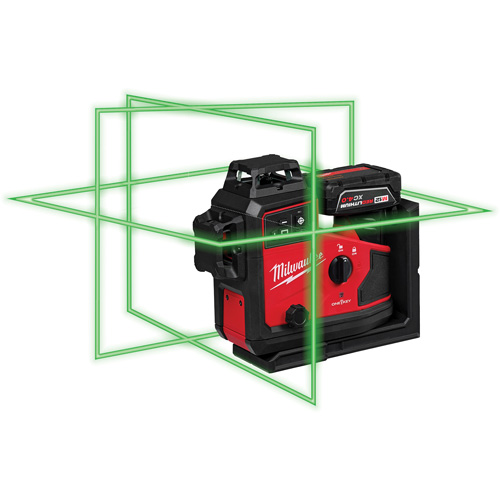M12 Green 360° 3-Plane Laser with Automatic Alignment & Receiver Southpoint Industrial Supply