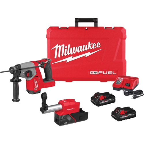 FUEL SDS Plus Rotary Hammer with Dust Extractor Kit, 18 V, 5/8", 1400 RPM Southpoint Industrial Supply