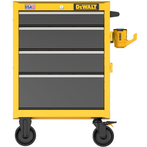 Coffre &agrave; outil roulant robuste, 4 tiroirs, 26" la x Jaune Southpoint Industrial Supply