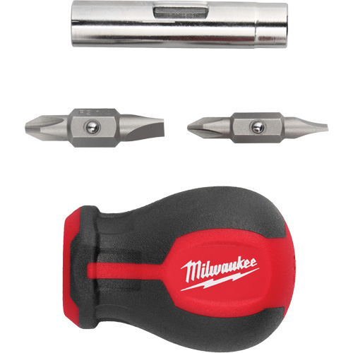 Tournevis court &agrave; embouts interchangeables 6-en-1, 3" lo, Prise Coussin&eacute;e Southpoint Industrial Supply
