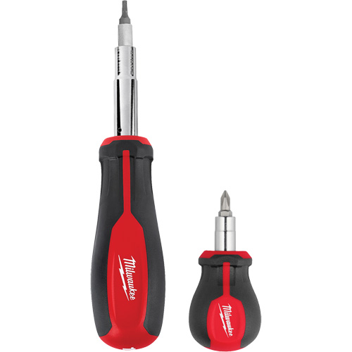 11-in-1 Multi-Bit Screwdriver & 6-in-1 Stubby Multi-Bit Screwdriver Set, 3"/9-4/5" L, Cushion Grip Handle Southpoint Industrial Supply