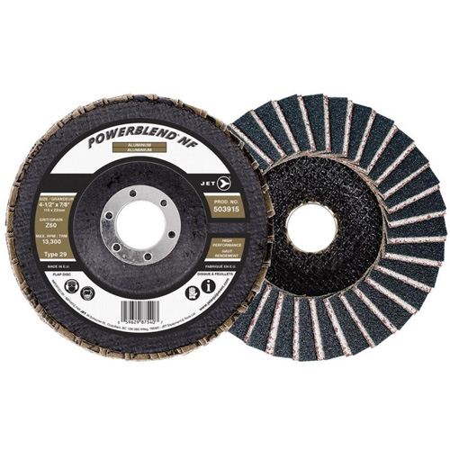 Disque &agrave; lamelles POWERBLEND NF, 4-1/2" x 7/8", Type 29, Grain Z60, Alumine de zirconium Southpoint Industrial Supply