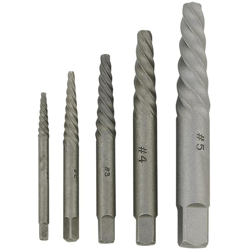 JSSE-5S Spiral-Type Screw Extractor Set, Alloy Steel Southpoint Industrial Supply