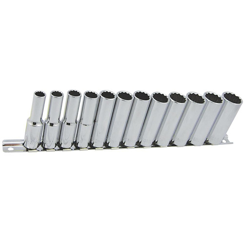 Jeu de douilles m&eacute;triques &agrave; 12 pans SS3812DM-12, 12 Mcx, Prise de 3/8", Profond Southpoint Industrial Supply