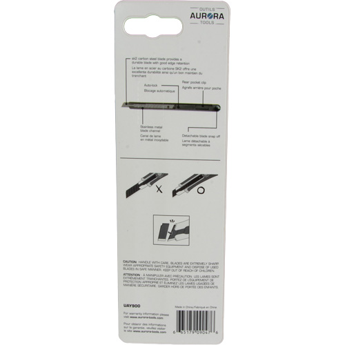 9mm Standard-Duty Knife, Stainless Steel, Plastic Handle Southpoint Industrial Supply