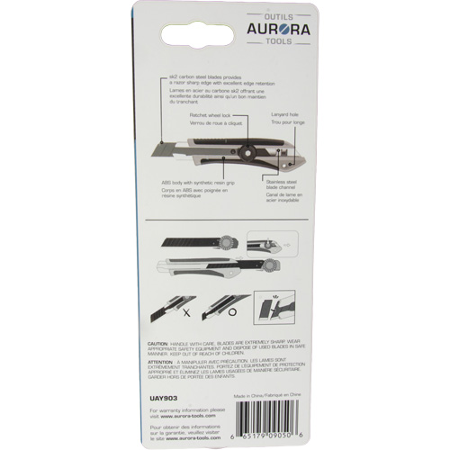 18mm Professional Knife, Stainless Steel, Heavy-Duty, Rubber Handle Southpoint Industrial Supply