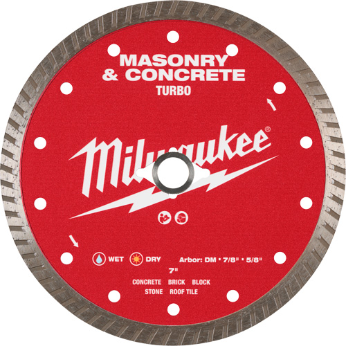 Lame turbo en diamant dentel&eacute;e pour maçonnerie et b&eacute;ton Southpoint Industrial Supply