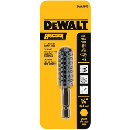 R&acirc;pe rotative cylindrique haute performance 1/2" avec tige hexagonale 1/4" Southpoint Industrial Supply