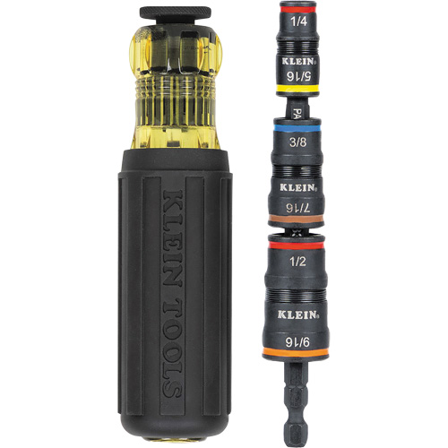 7-in-1 Impact Flip Socket Set with Handle, 1/2"/5/16"/1/4"/7/16"/9/16"/3/8' Drive, 7 Pcs Southpoint Industrial Supply