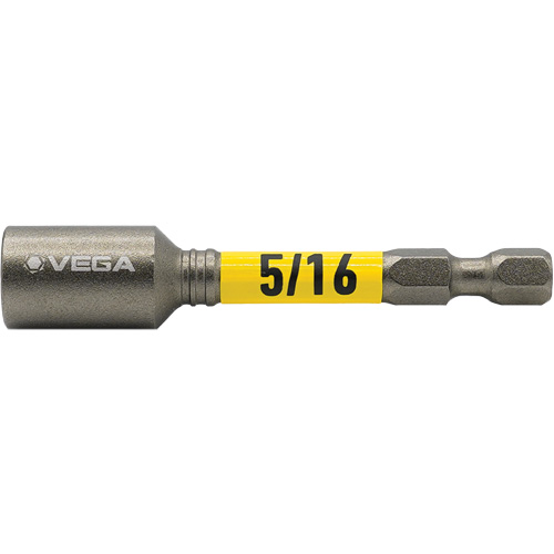 Impactech&reg; Nut Driver, 5/16" Tip, 1/4" Drive, 2-9/16" L, Magnetic Southpoint Industrial Supply