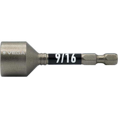 Impactech&reg; Nut Driver, 9/16" Tip, 1/4" Drive, 2-9/16" L, Magnetic Southpoint Industrial Supply