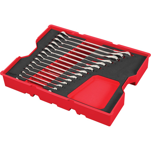 Jeu de cl&eacute;s avec plateau pour tiroirs PACKOUT, Combinaison &agrave; cliquet, 15 morceaux, M&eacute;trique Southpoint Industrial Supply