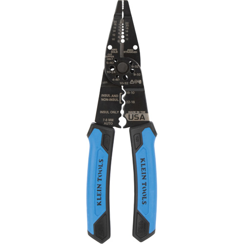 Long Nose Multi-Purpose Wire Stripper, 8-1/4" L, 10 - 20/12 - 22 AWG Southpoint Industrial Supply