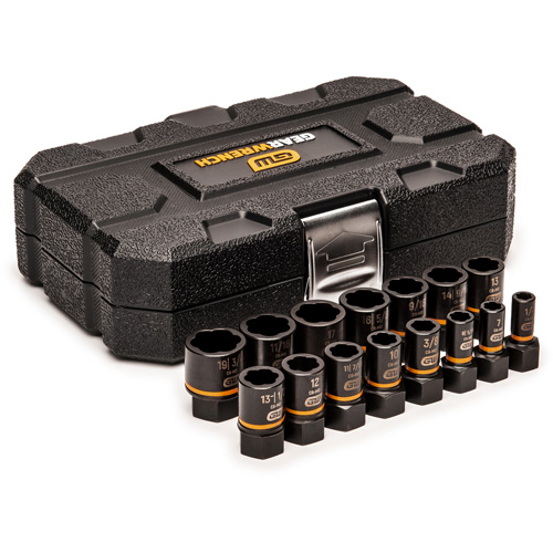 Bolt Biter Extraction Socket Set, 15 Pcs, Impact, 1/4"/3/8" Drive Size Southpoint Industrial Supply
