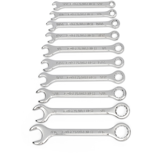 SAE Midget Wrench Set, Combination, 10 Pieces, Imperial Southpoint Industrial Supply