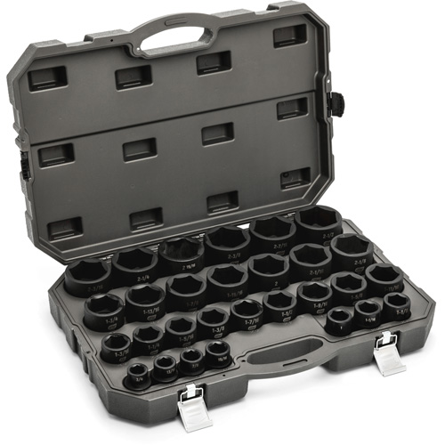Jeu de douilles SAE &agrave; 6 pans, 29 Mcx, Chocs, Prise de 3/4" Southpoint Industrial Supply