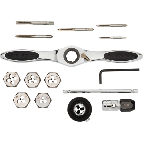 Metric Ratcheting Tap & Die Set, 15 Pieces Southpoint Industrial Supply