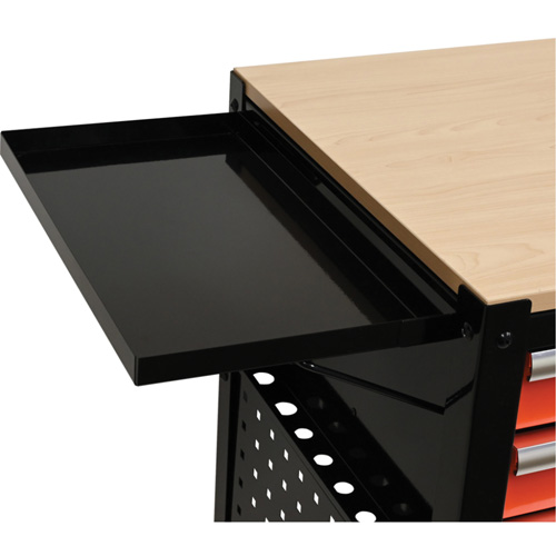 Utility Cart, 4 Drawers, Black/Orange Southpoint Industrial Supply