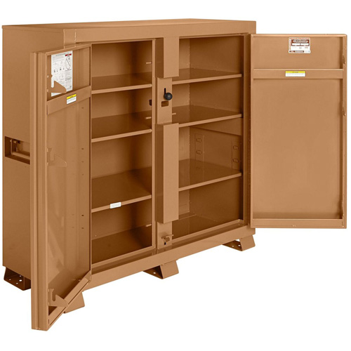 Model 109 Jobsite Cabinet with Padlock, Steel, 47.5 Cubic Feet, Tan Southpoint Industrial Supply