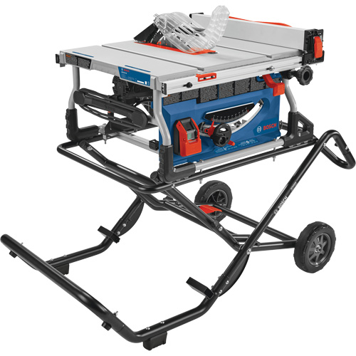 Jobsite Table Saw with Gravity-Rise Wheeled Stand, 120 V, 15 A, 3800 RPM Southpoint Industrial Supply