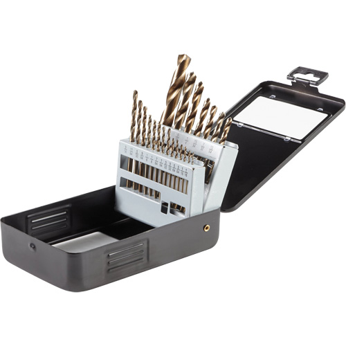 Gold Oxide Drill Bit Set, 21 Pieces, High Speed Steel Southpoint Industrial Supply