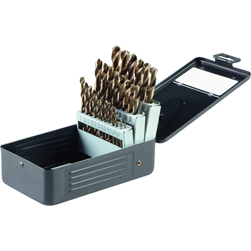 Gold Oxide Drill Bit Set, 29 Pieces, High Speed Steel Southpoint Industrial Supply