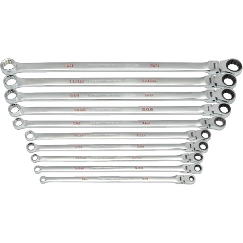 120XP Universal Spline XL Flex Head GearBox Wrench Set, Ratcheting Box, 10 Pieces, Imperial Southpoint Industrial Supply