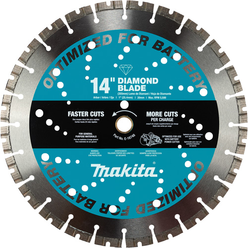 General Purpose Thin Kerf Diamond Blade, 14", Brick/Concrete/Stone Use Southpoint Industrial Supply