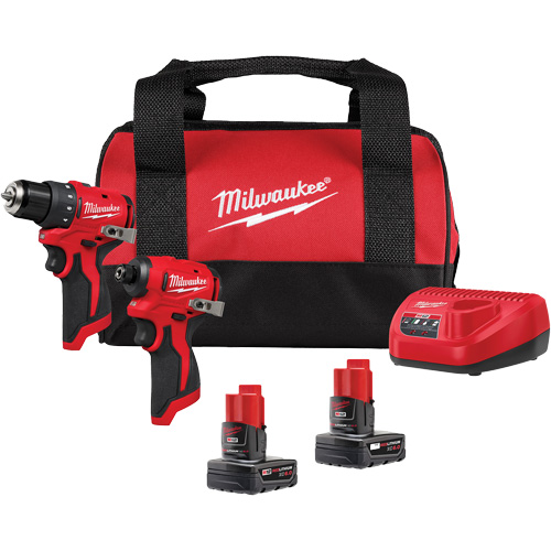 M12 Subcompact Brushless 2-Tool Combo Kit, Lithium-Ion, 12 V Southpoint Industrial Supply