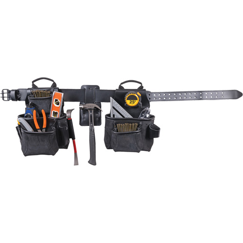 Ensemble de tabliers robustes Phantom 4 morceaux, Cuir, Noir Southpoint Industrial Supply