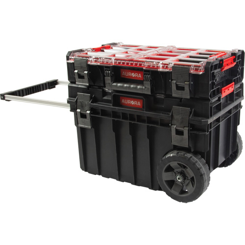 Ensemble roulant de coffres &agrave; outils Arx de 2 morceaux, 23-4/5" x 16" x 20-3/5", Noir Southpoint Industrial Supply