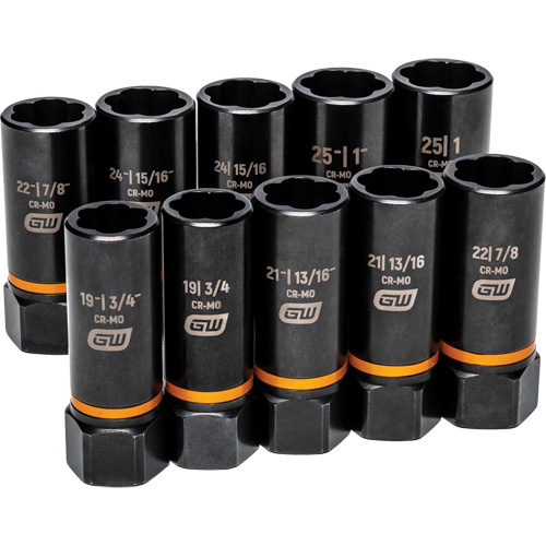 Jeu de douilles d'extraction Bolt Biter, 10 Mcx, Chocs, Prise de 1/2", Profond Southpoint Industrial Supply