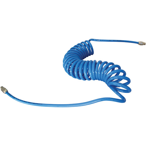 MAXAIR Coiled Hose, Air, 3/8" ID x 25' L, Polyurethane Southpoint Industrial Supply