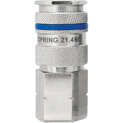 Raccord industriel rapide QUIKSILVER, Laiton nickel&eacute;, 3/8", NPT femelle, 435 PSI Southpoint Industrial Supply