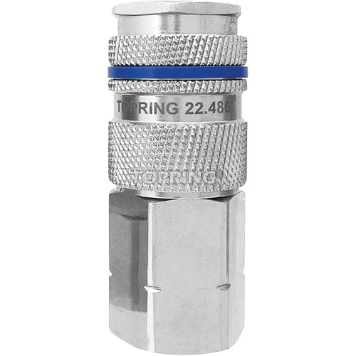 Raccord industriel rapide QUIKSILVER, Laiton nickel&eacute;, 1/2", NPT femelle, 500 psi Southpoint Industrial Supply