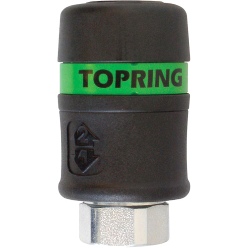 TOPQUIK Ultraflo 7.8 mm Quick Coupler, Polyester Composite, 3/8", Female NPT, 174 PSI Southpoint Industrial Supply