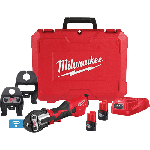 Ensemble d'outil de presse M12 FORCE LOGIC avec ONE-KEY dot&eacute; de m&acirc;choires CTS-V, 1/2" - 1", Motoris&eacute; Southpoint Industrial Supply