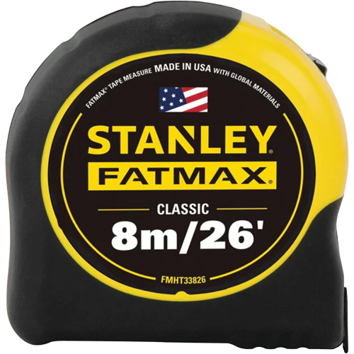 FATMAX&reg; Tape Measure, 1-1/4" x 26'/8 m, Imperial & Metric Graduations Southpoint Industrial Supply