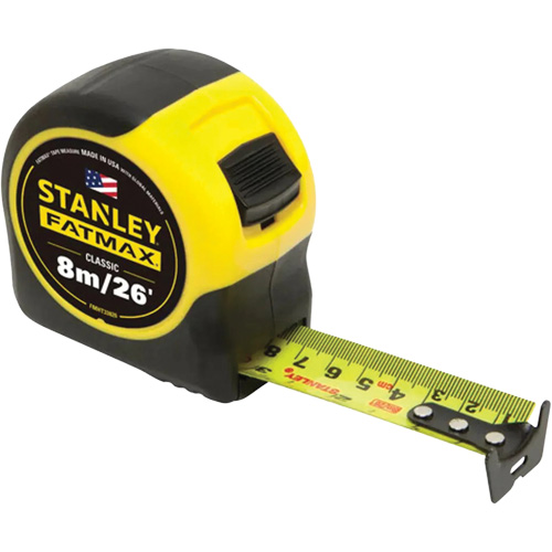 FATMAX&reg; Tape Measure, 1-1/4" x 26'/8 m, Imperial & Metric Graduations Southpoint Industrial Supply