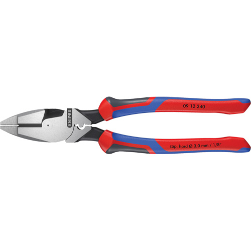 Pince pour monteurs de lignes &agrave; levier d&eacute;multipli&eacute;, type Nouvelle-Angleterre avec tire-fil, sertisseur et poign&eacute;e KNIPEXTEND Southpoint Industrial Supply