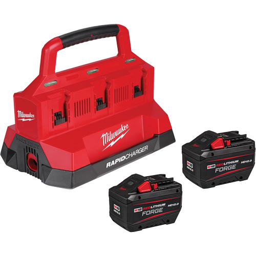 M18 Forge Starter Kit with 2 Batteries & 6-Bay Rapid Charger, Lithium-Ion, 18 V, 12 Ah Southpoint Industrial Supply