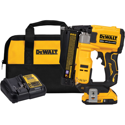 ATOMIC COMPACT SERIES Brushless Cordless 23 Ga. Pin Nailer Kit, 20 V, Lithium-Ion Southpoint Industrial Supply