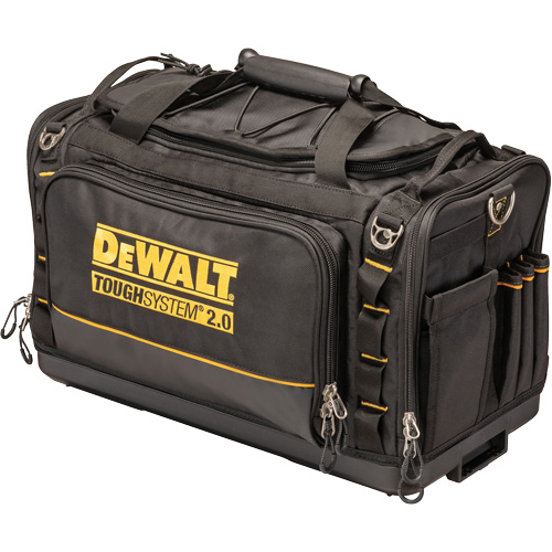 ToughSystem&reg; 2.0 Dirt Repellent Jobsite Tool Bag, 1680 Denier, 50 Pockets, Black/Yellow Southpoint Industrial Supply